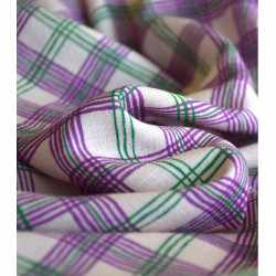 Viscose Harry's Check Purple - Singulière By Cousette