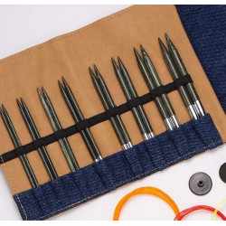 Kit d'Aiguilles Circulaires Indigo Wood Knit Pro