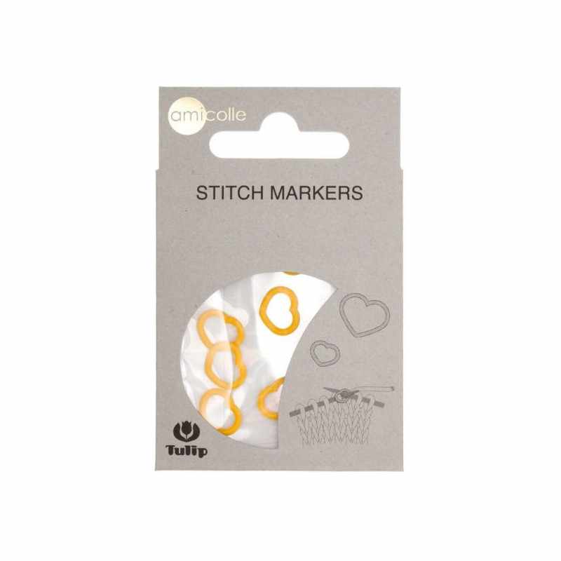 Stitch Markers Hearts - Yellow M